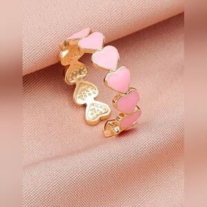 Fashion Jewelry Pink Heart Band Adjustable